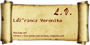 Lőrincz Veronika névjegykártya