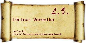 Lőrincz Veronika névjegykártya